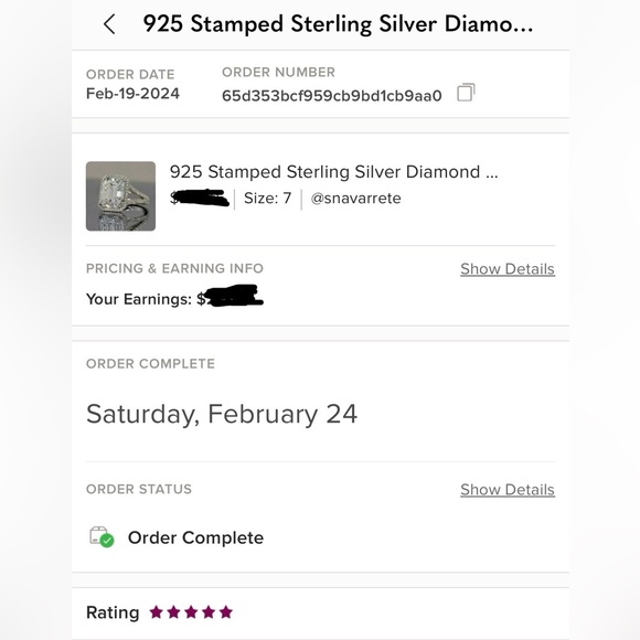 Sterling Silver Diamond Cubic Zirconia Ring - Picture 9 of 11